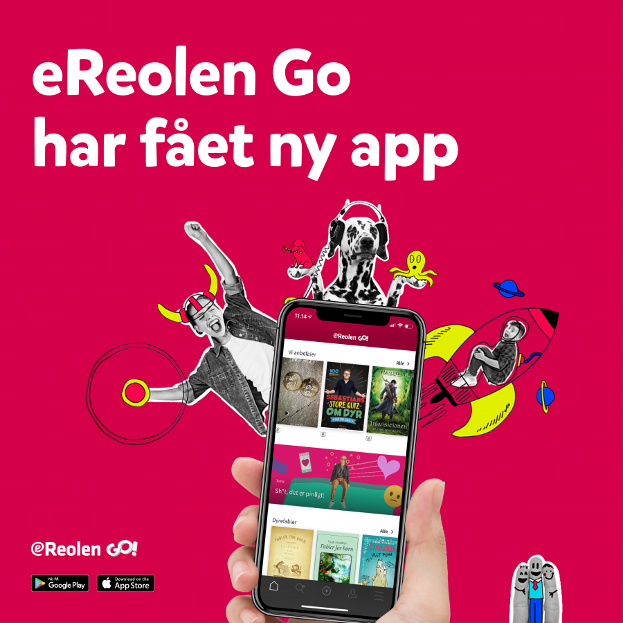 reklame for eReolen Go's nye app anno 2020